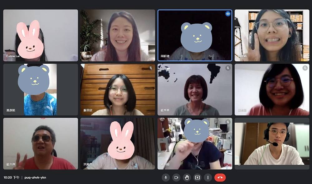 google meet線上團體大合照